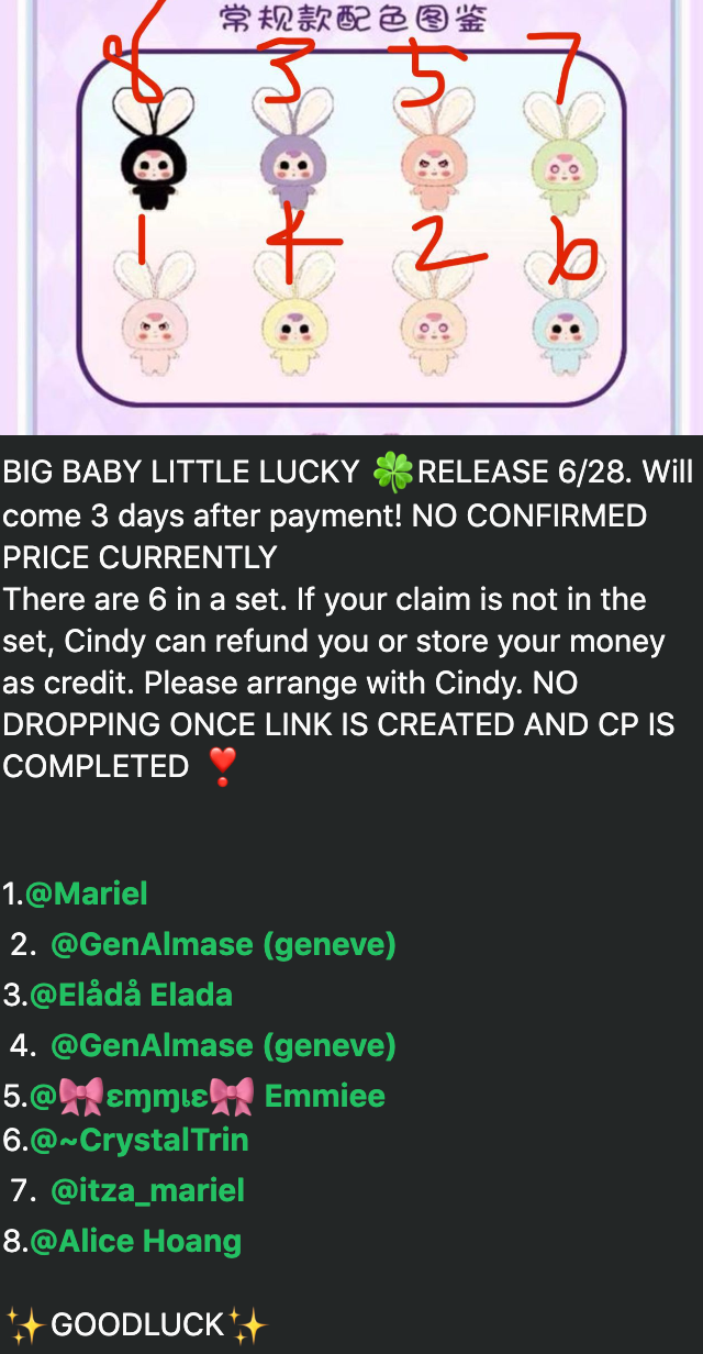 1 cp for BIG BABY LITTLE LUCK 0629
