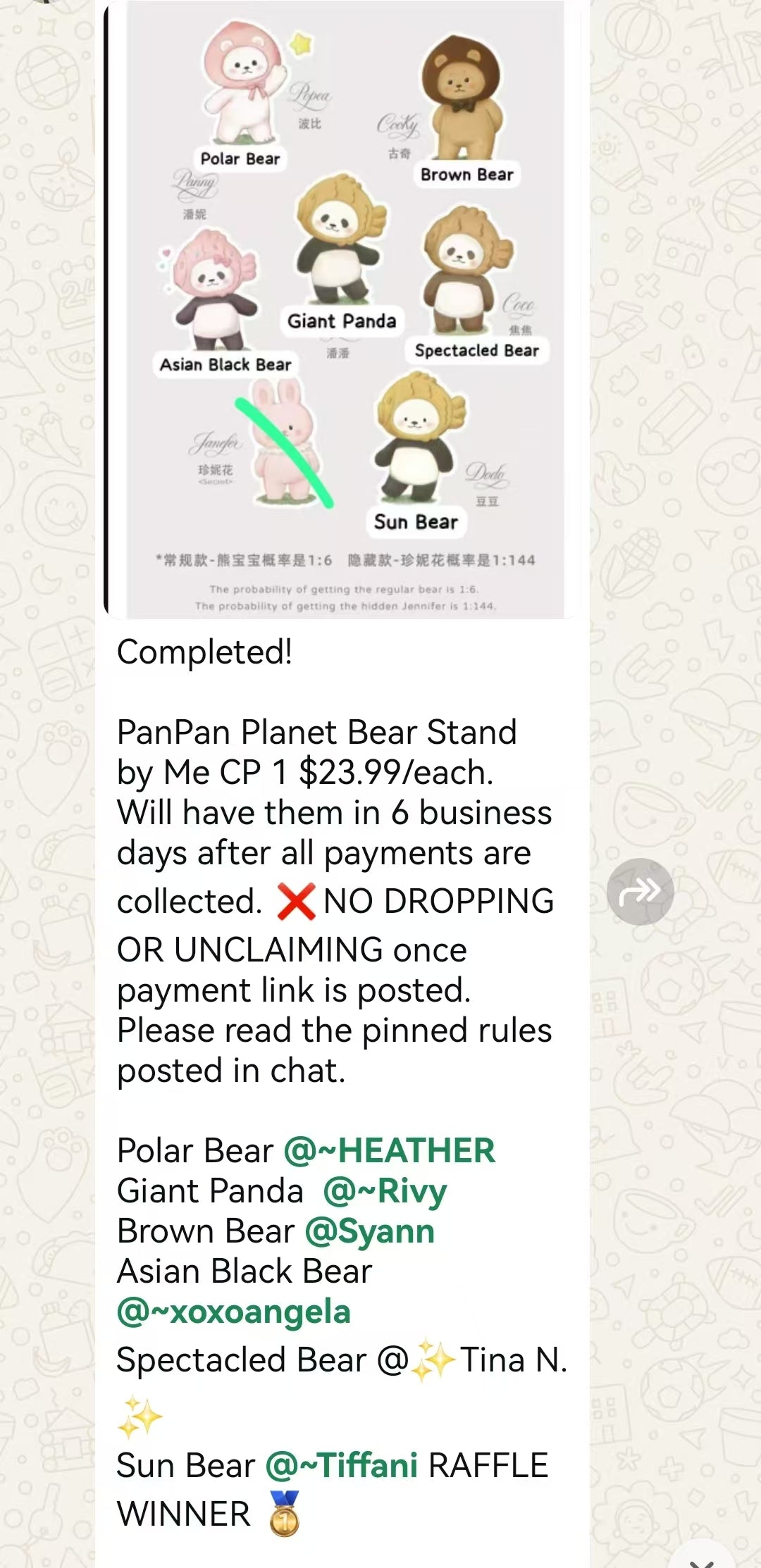 CP 1 PanPan Planet Bear Stand by Me 1005