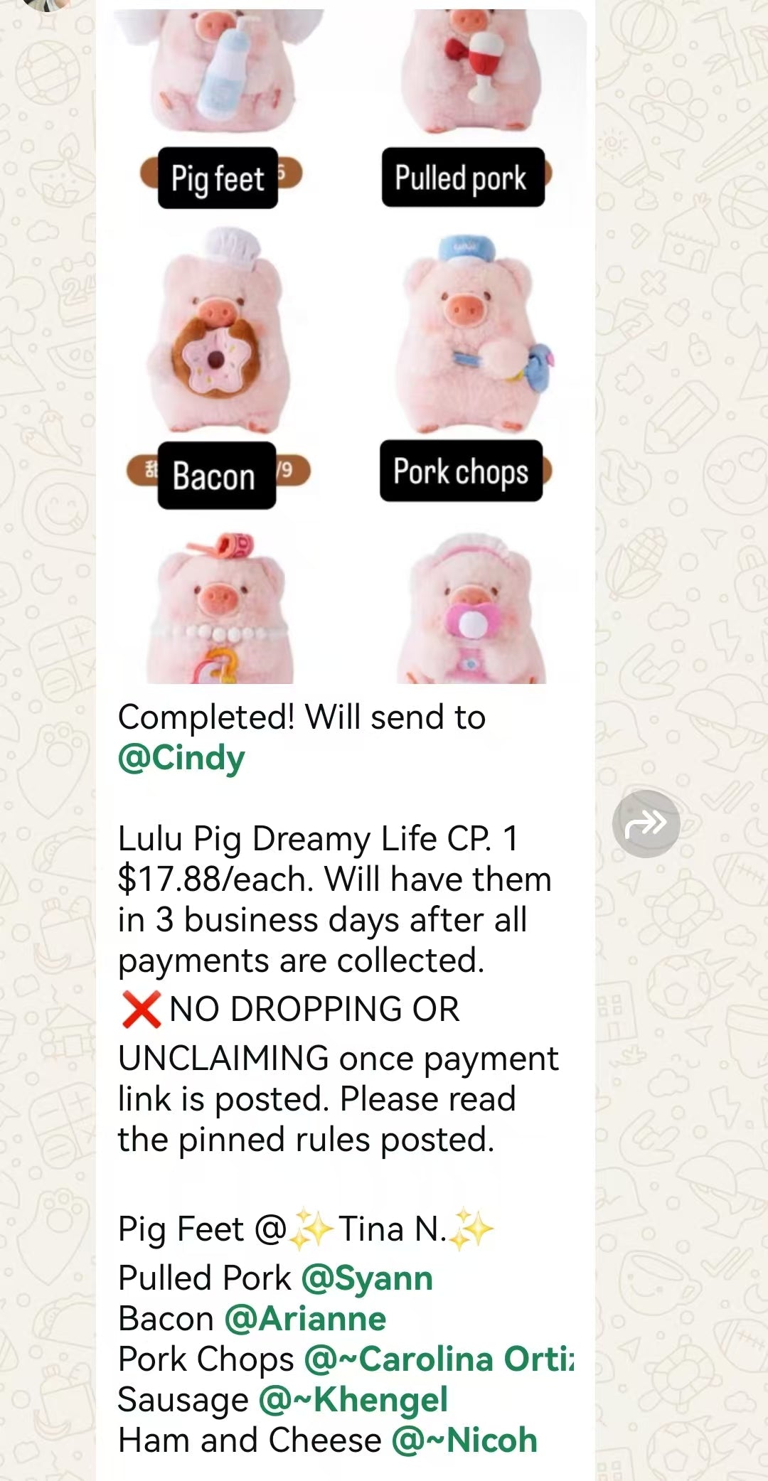 CP. 1 Lulu Pig Dreamy Life 1007