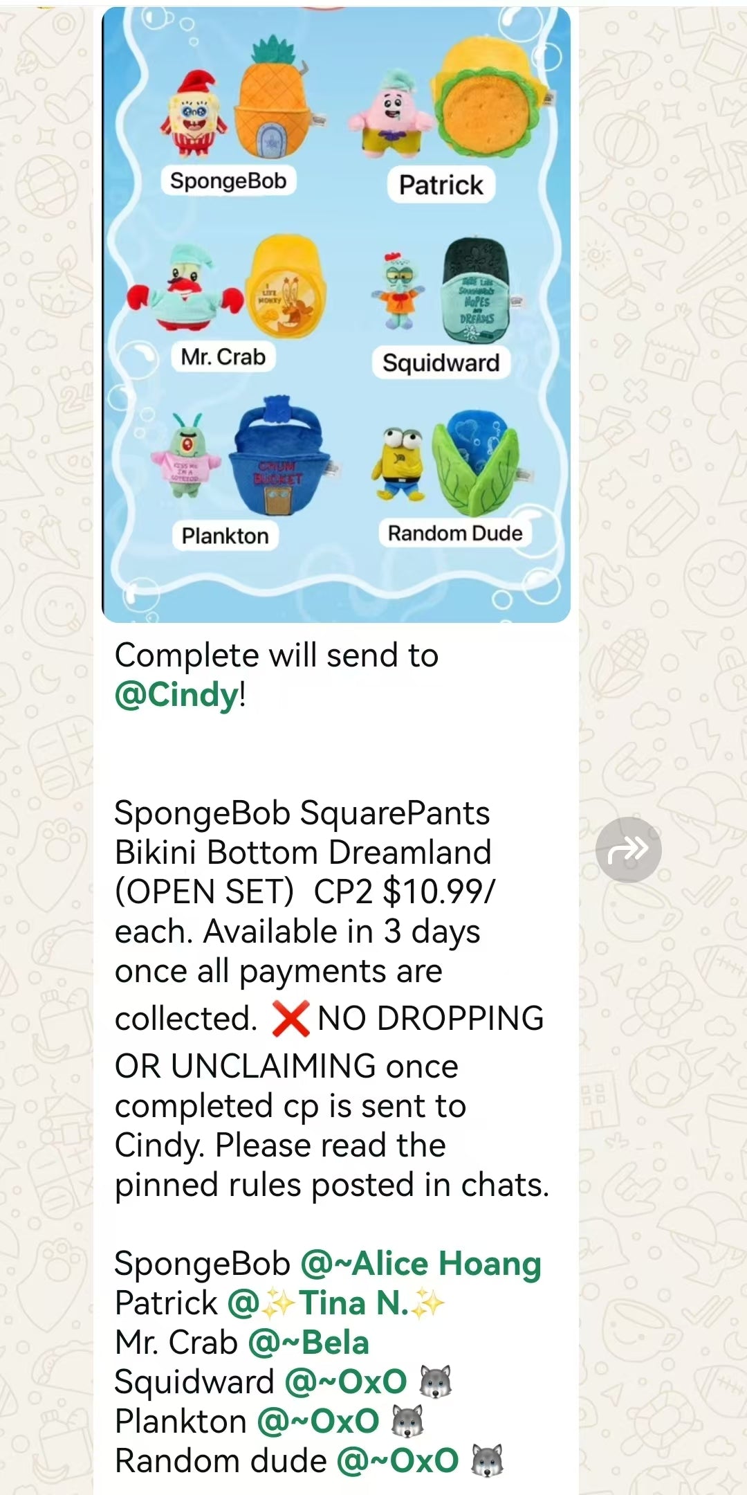 CP2 SpongeBob SquarePants Bikini Bottom Dreamland (OPEN SET) 1027