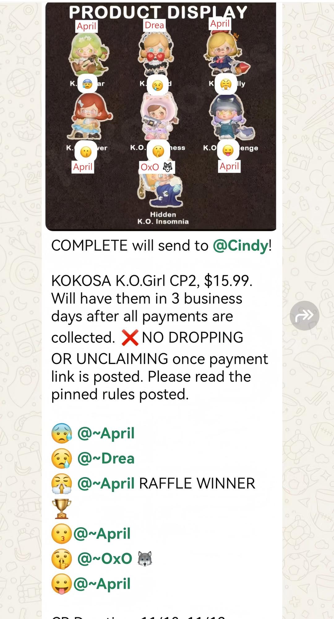 CP2 KOKOSA K.O.Girl 11.14