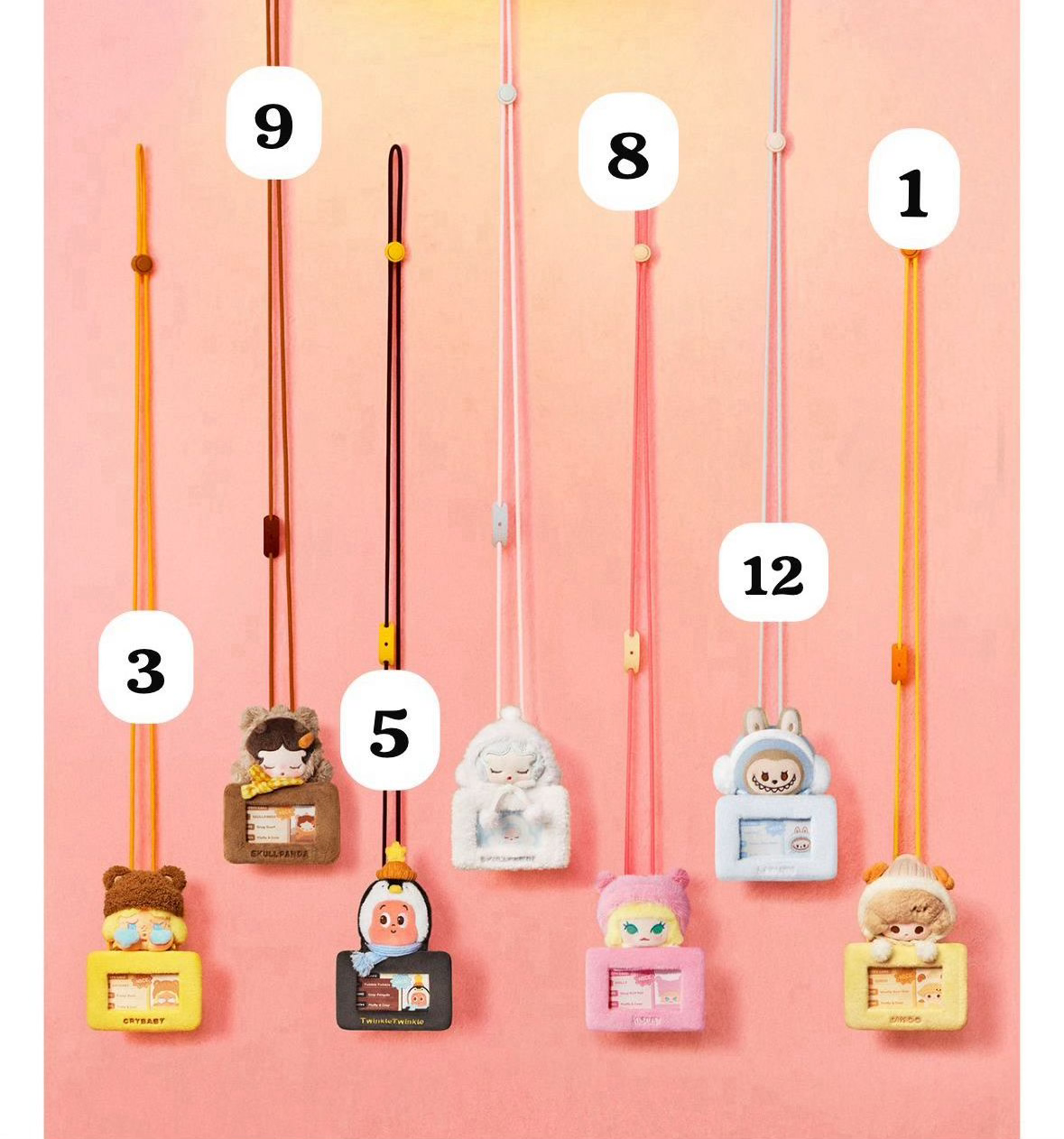 cp1 Pop Bean Fluffy Cozy Card Holder Pendant 12.3