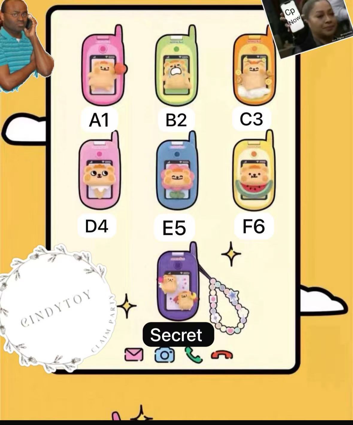 cp4 Bearisbug phone keychain MIRROR 0319