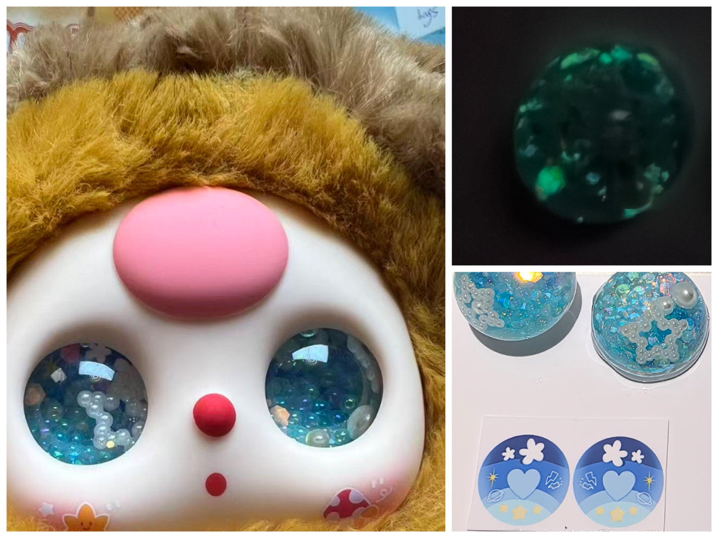Custom Luminous Liquid Eyes for bb3 Baby Three (The price shown is for a pair.)