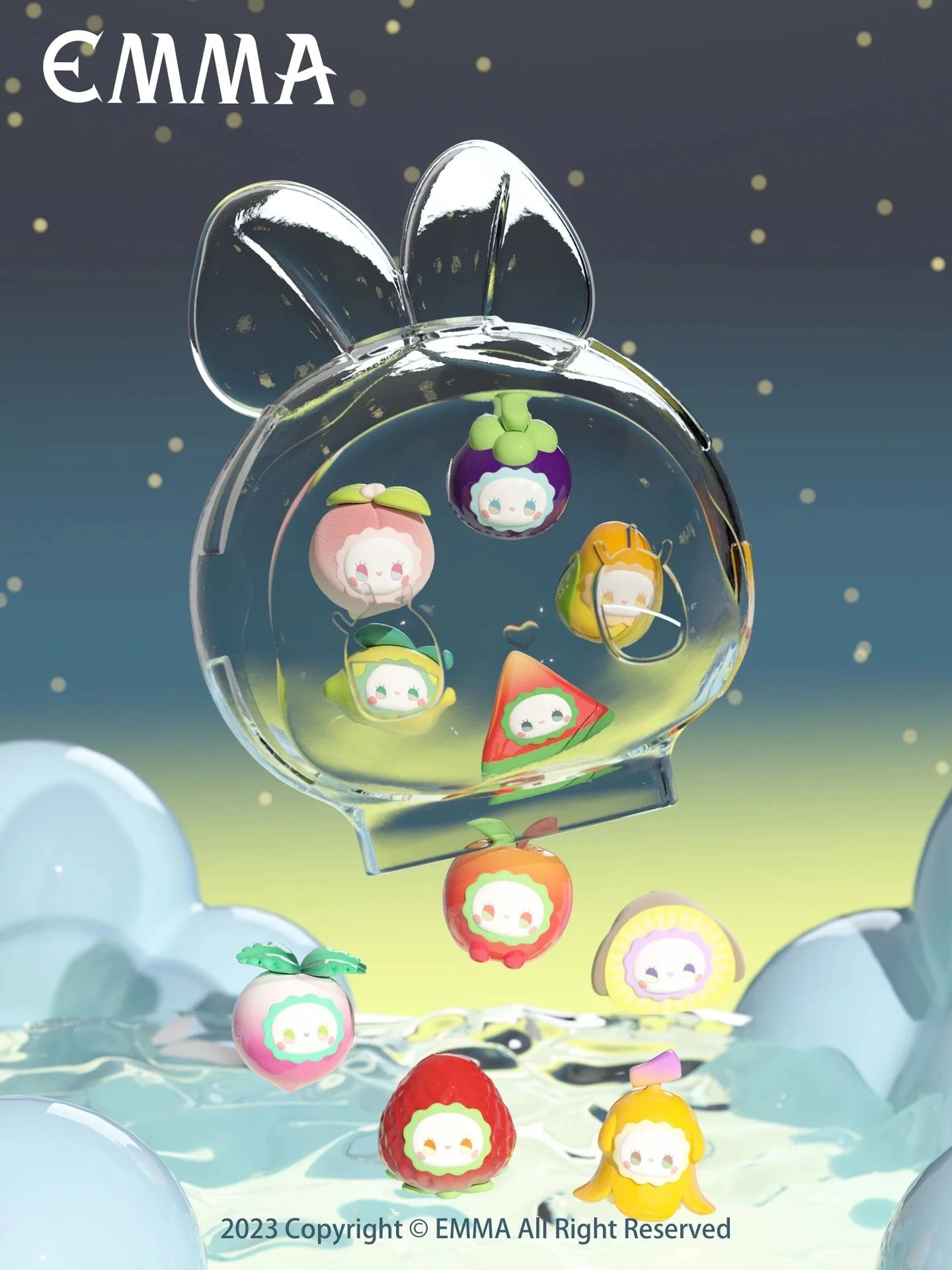 Emma Colorful Sweet Heart Mini Beans Series Blind Bag