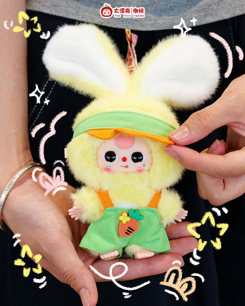 Baby Three Mini Miniature Tiny Bunny Plush Blind Box