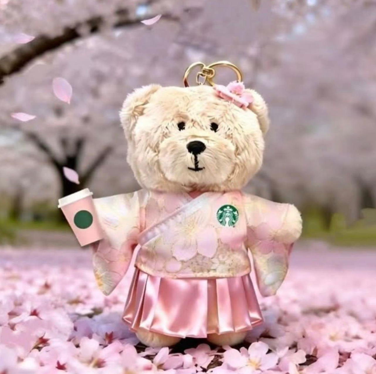 Starbucks Pink Sakura Bear Keychain(preorder)3/24