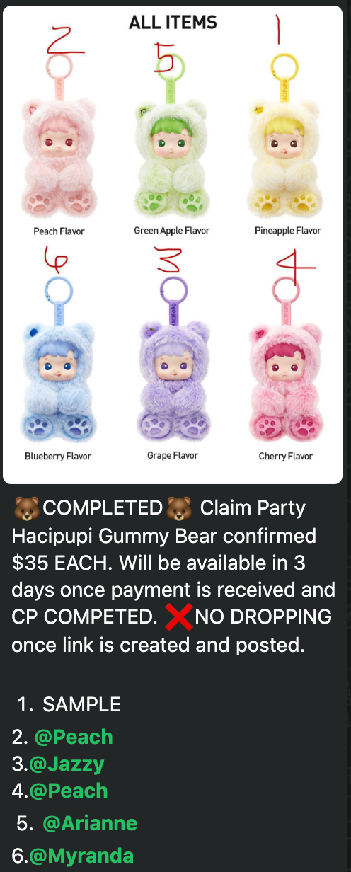 3 cp Hacipupi Gummy Bear 0729