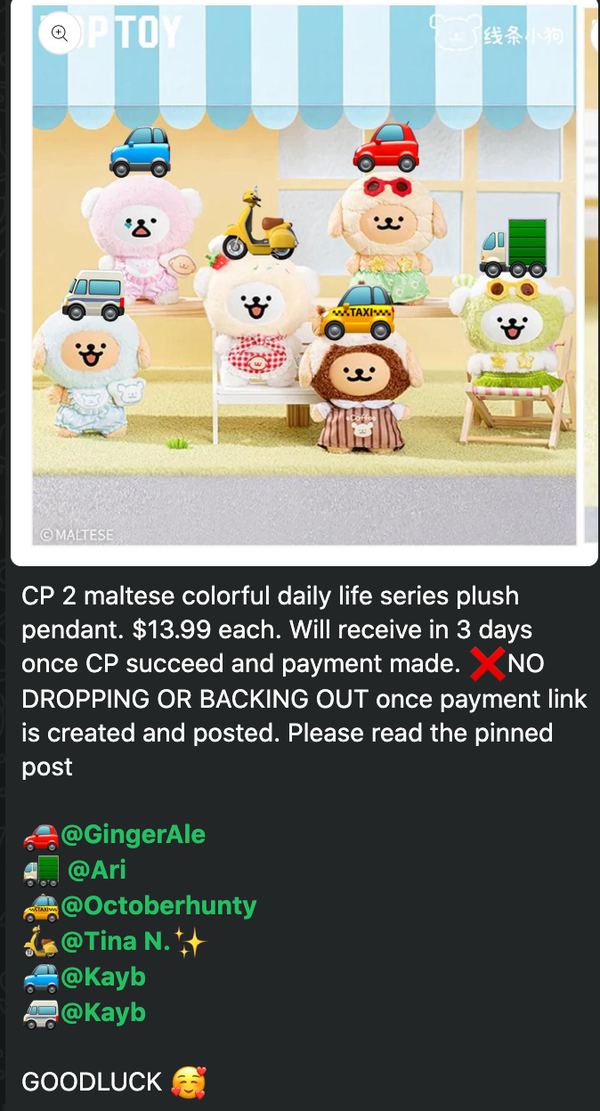 cp 2 maltese colorful daily life series plush 0731