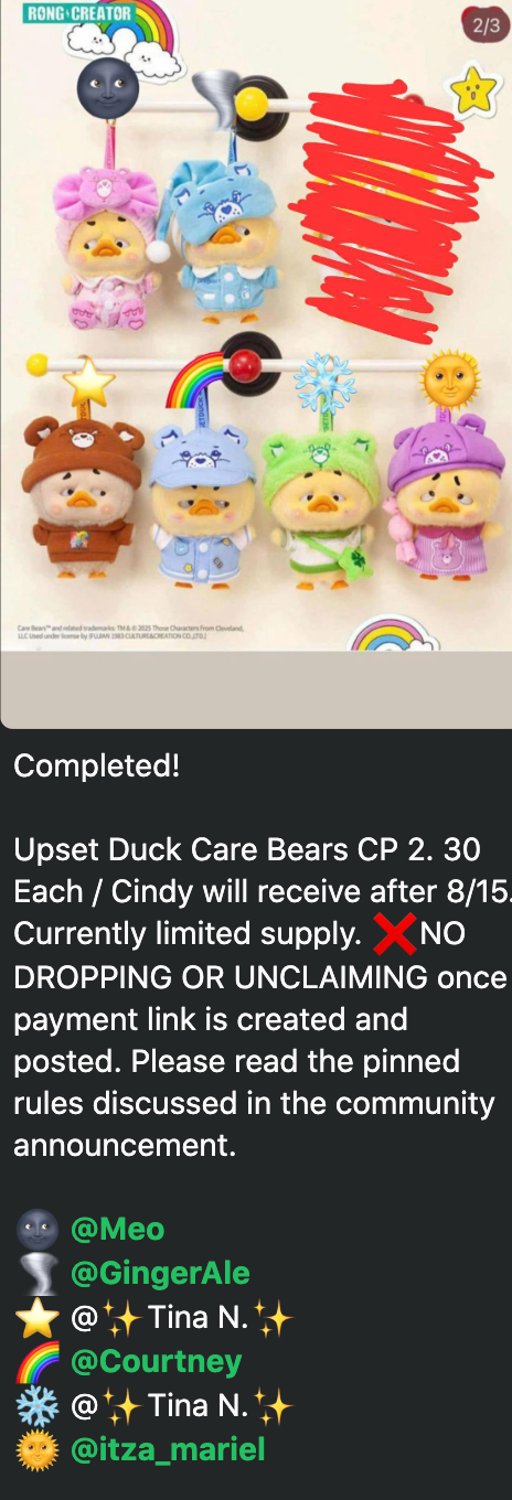 cp 2 Upset Duck Care Bears 0814