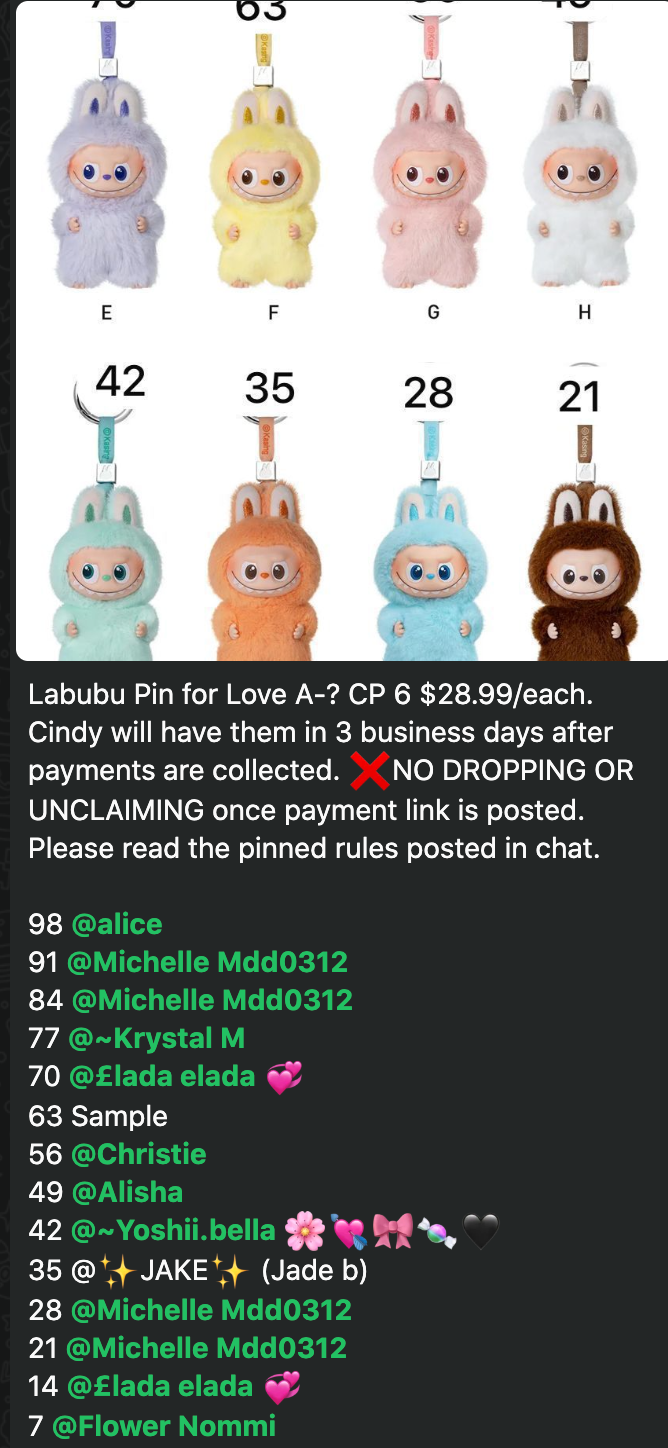 cp 6 Labubu Pin for Love A-? 0905