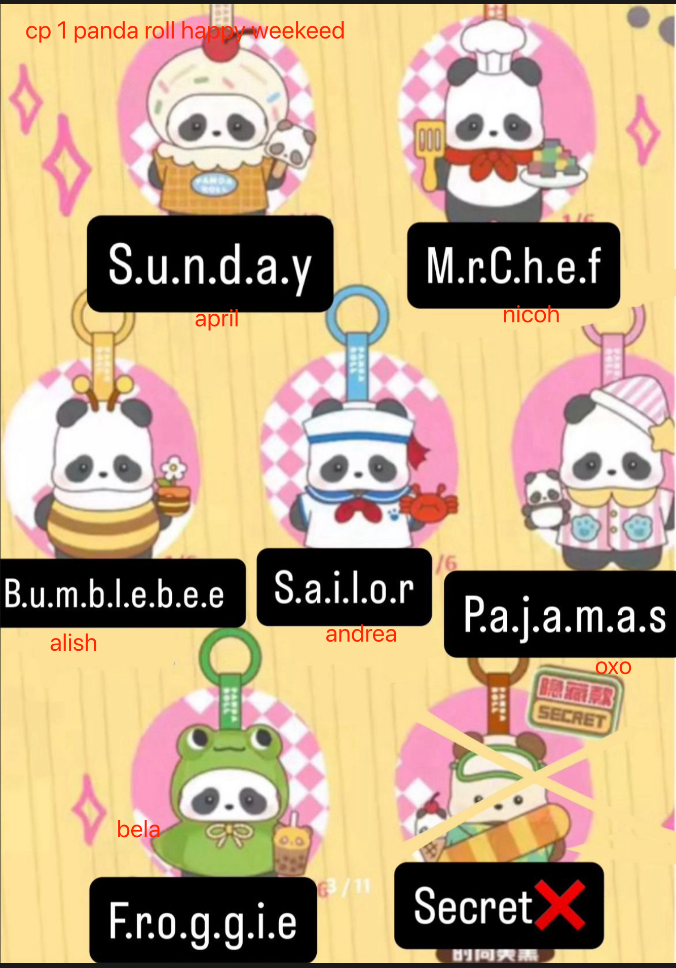 cp 1 Panda Roll happy weekend 1112