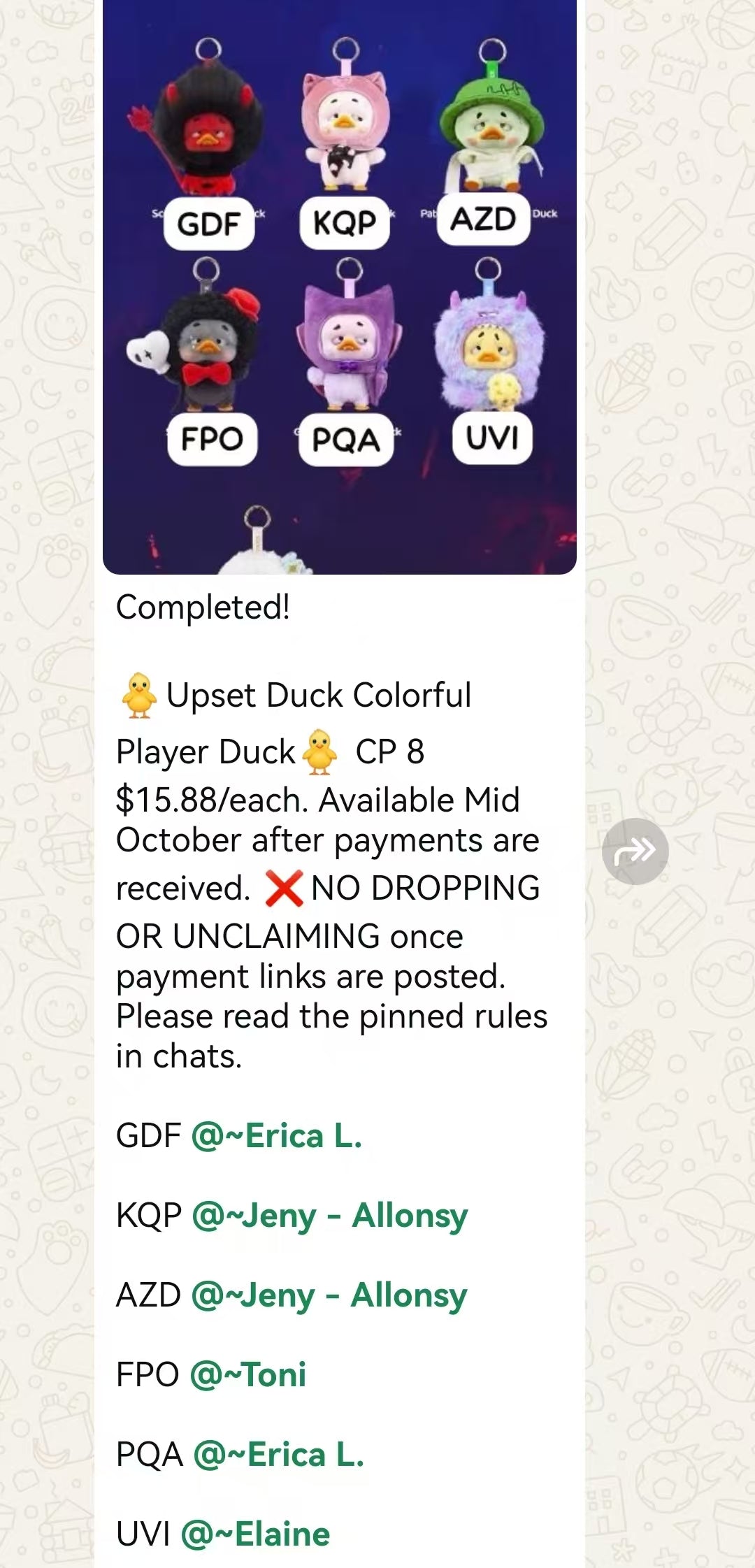 cp8-Upset Duck Colorful Player Duck 10.02