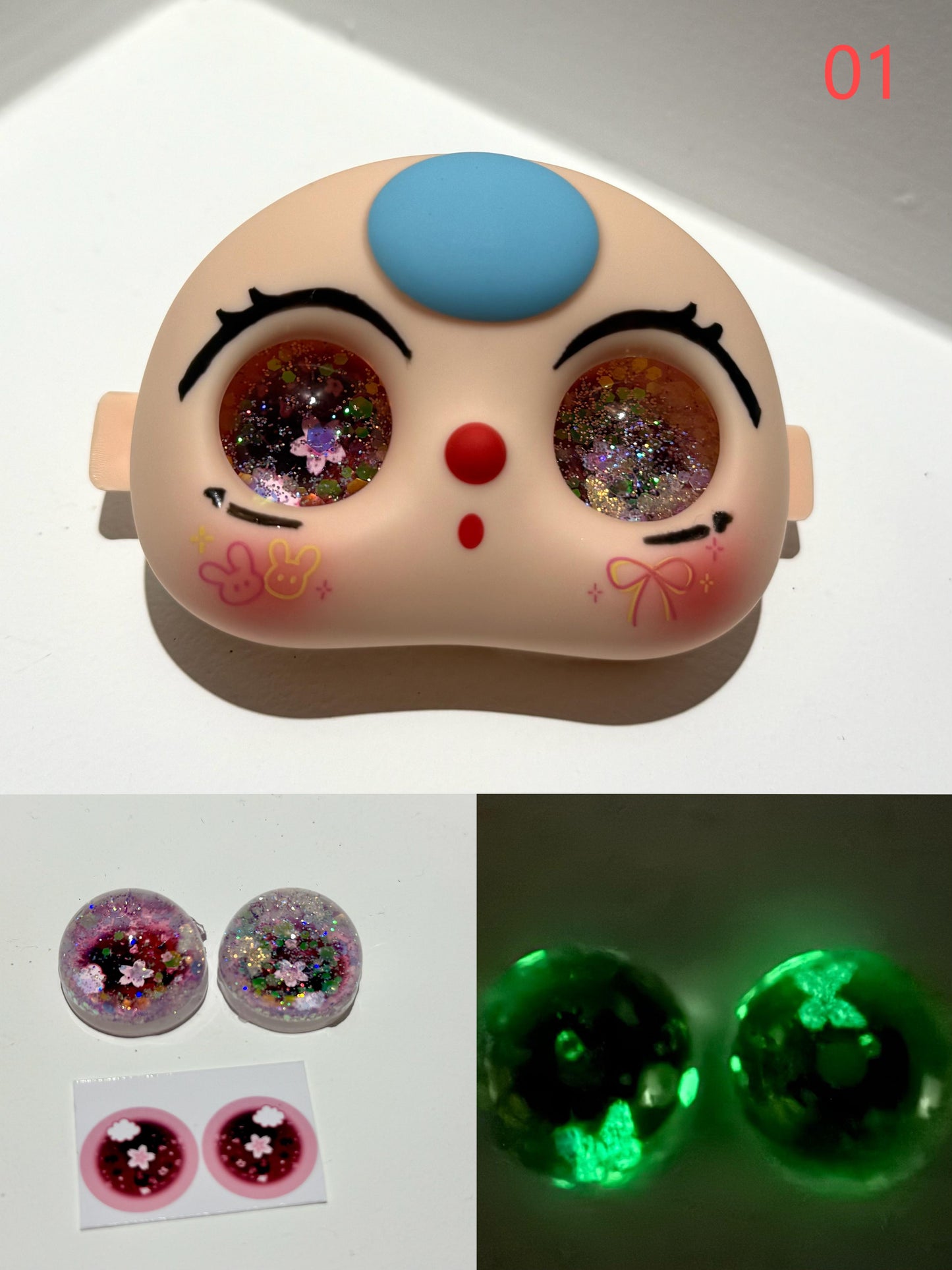 Custom Luminous Liquid Eyes for bb3 Baby Three (The price shown is for a pair.)