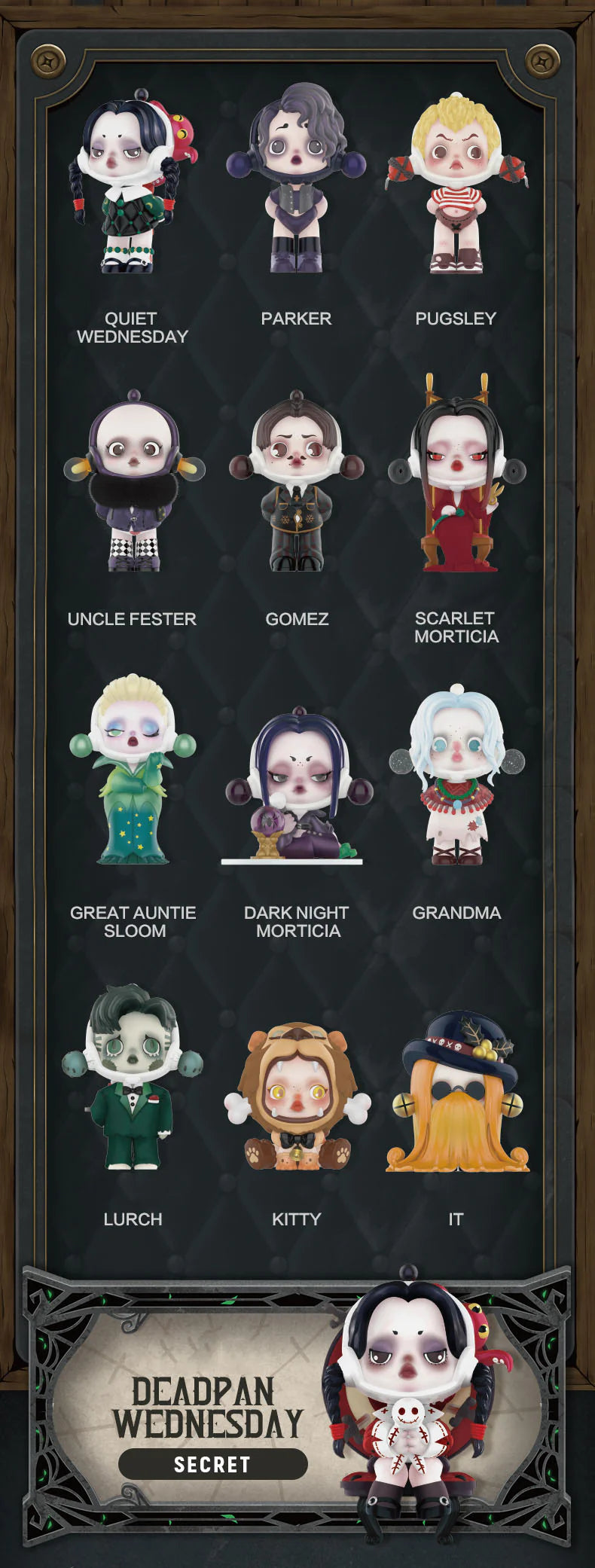 Skull Panda×Addams Family Series figure