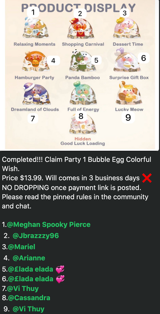 1 cp Bubble Egg Colorful Wish 0722