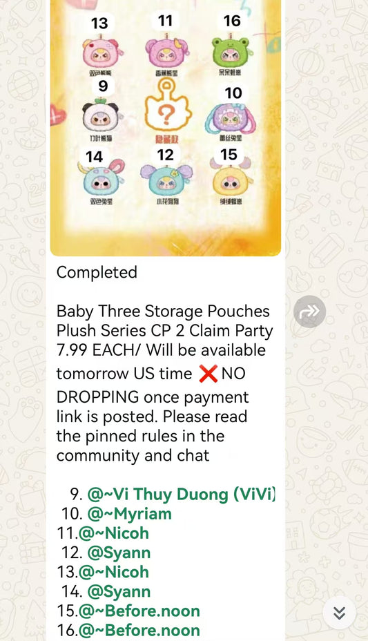 Baby Three Storage Pouches Plush Series CP 2 0826