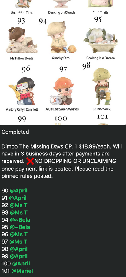 CP 1  Dimoo The Missing Days 0920