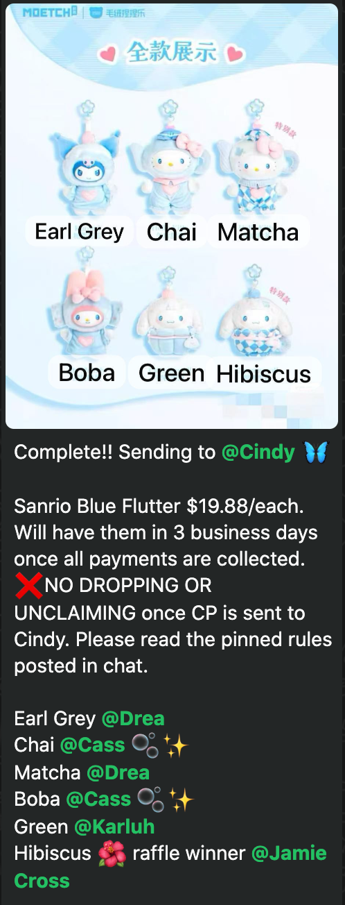 cp1 Sanrio Blue Flutter 1012