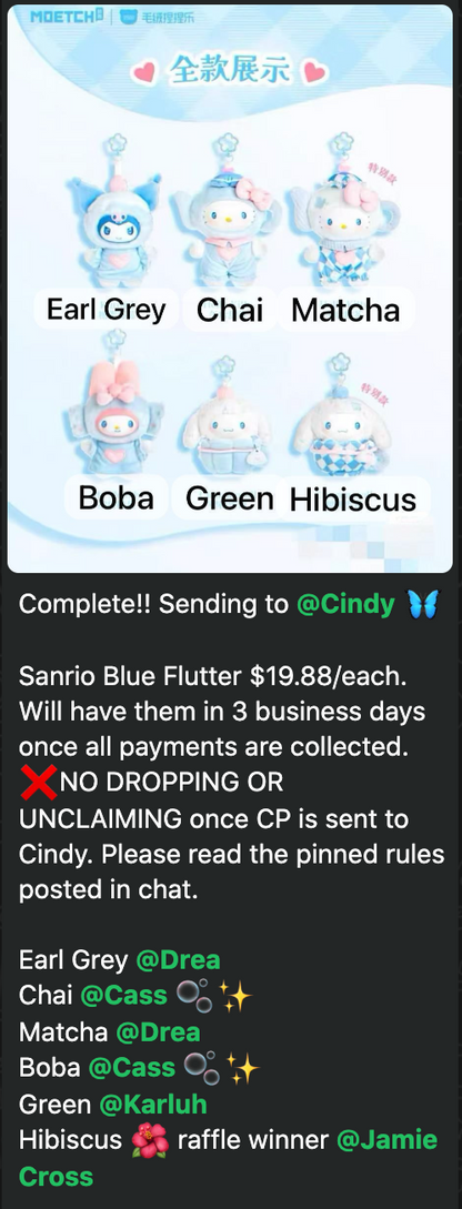 cp1 Sanrio Blue Flutter 1012