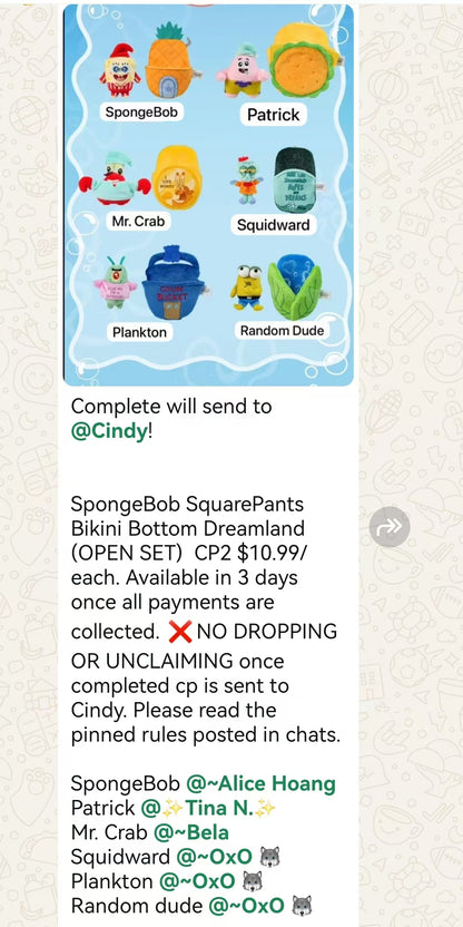 CP2  SpongeBob SquarePants Bikini Bottom Dreamland (OPEN SET) 1027