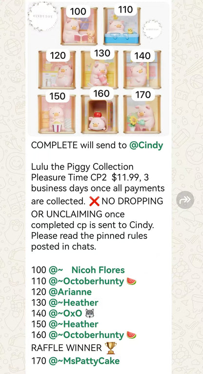 CP2 Lulu the Piggy Collection Pleasure Time 11.4