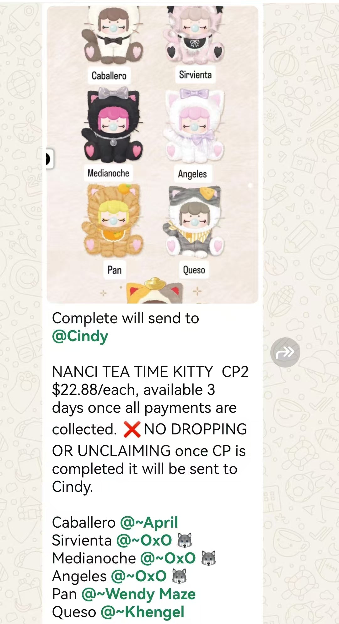 CP2 NANCI TEA TIME KITTY 11.15