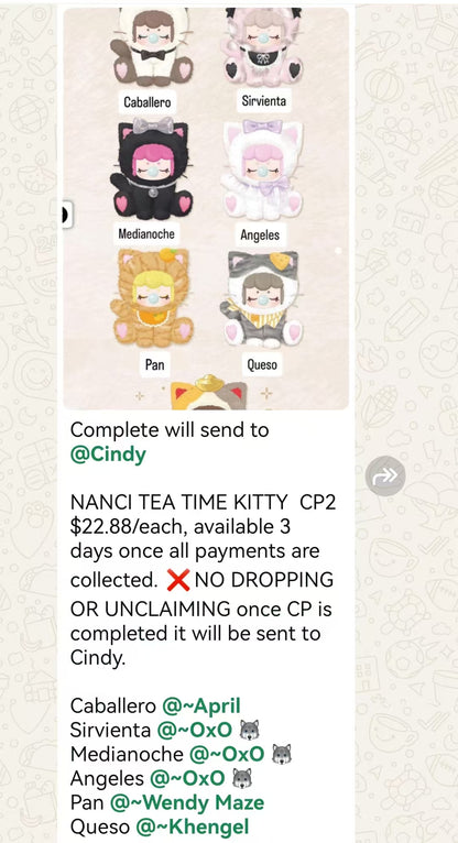 CP2 NANCI TEA TIME KITTY 11.15