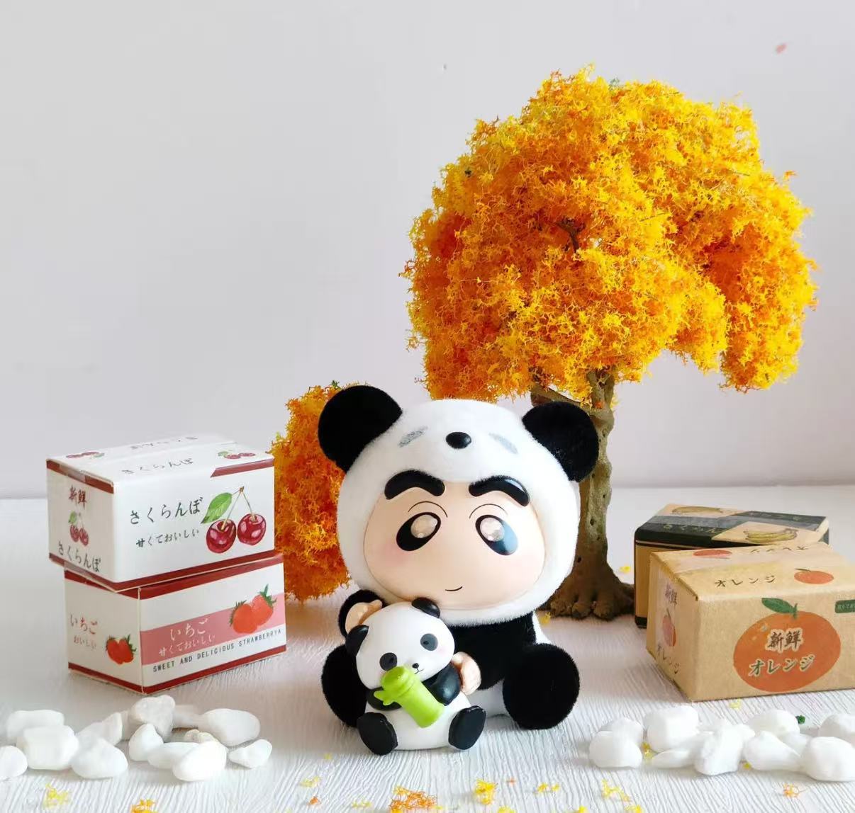Shin-chan Crayon Fluffy Panda Bacon Figure