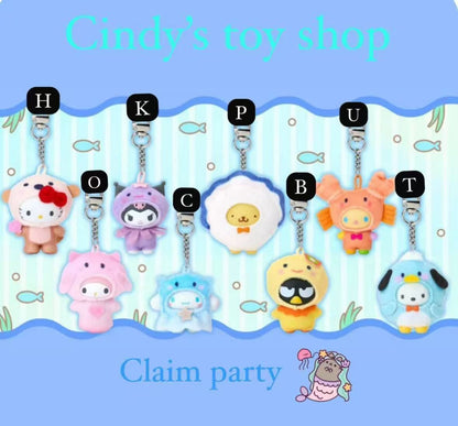 CP 4 Sanrio Character Keychain Sea Creature 0303