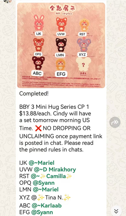 BBY 3 Mini Hug Series CP 1