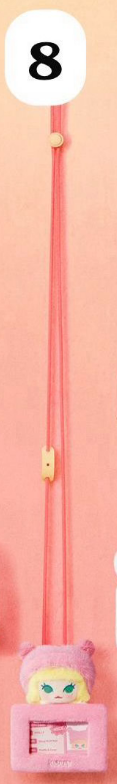 cp1 Pop Bean Fluffy Cozy Card Holder Pendant 12.3