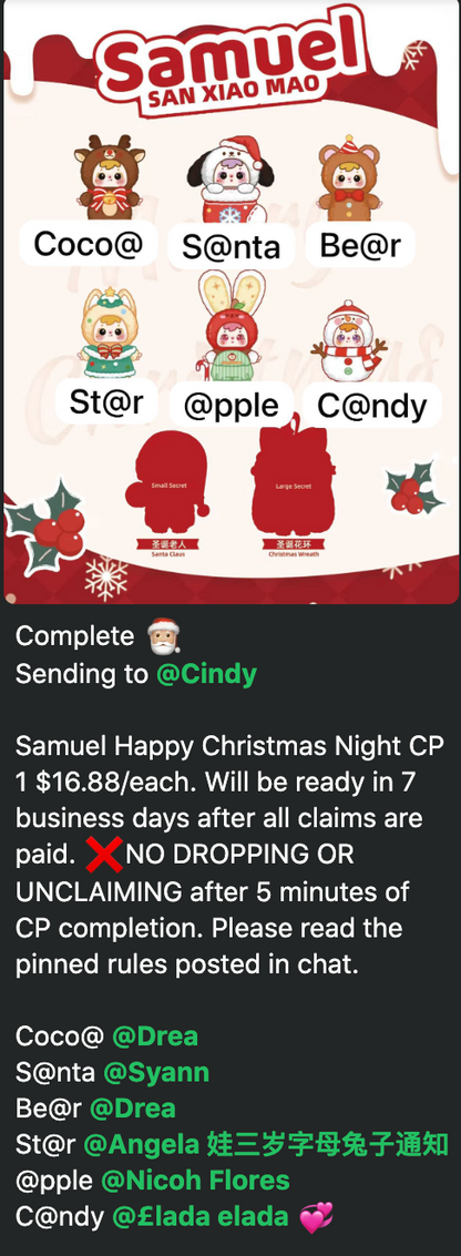 CP 1 Samuel Happy Christmas Night 1012