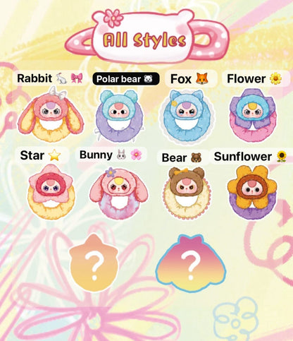 cp 2 Baby Three Flower Hair Ring 1018