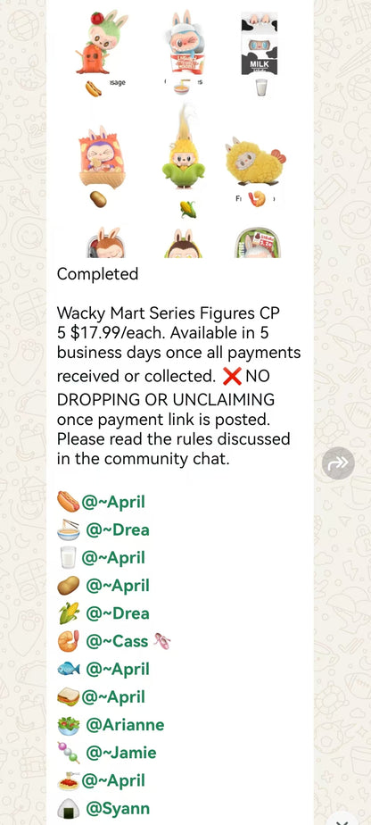 CP5- Wacky Mart Series Figures  10.04