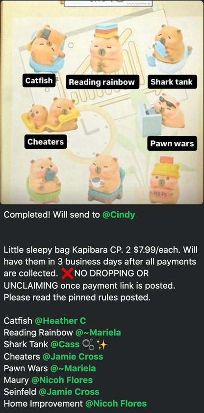 CP. 2 Little sleepy bag Kapibara 1008