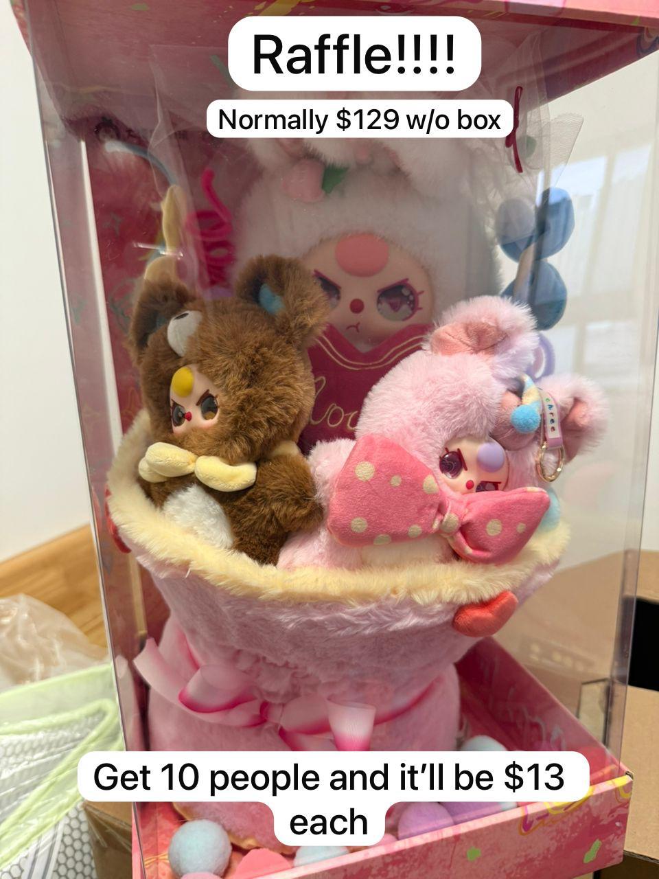 baby three flower bouquuet raffle winner