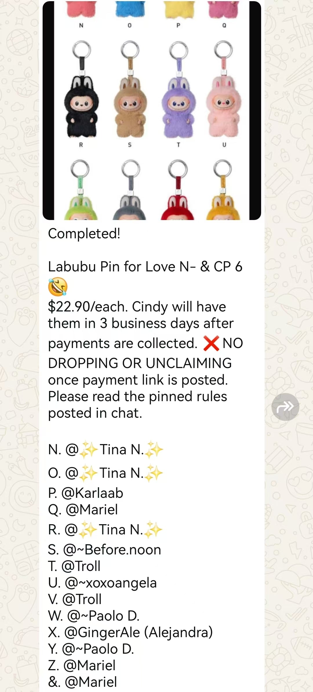 cp6 -Labubu Pin for Love N- &