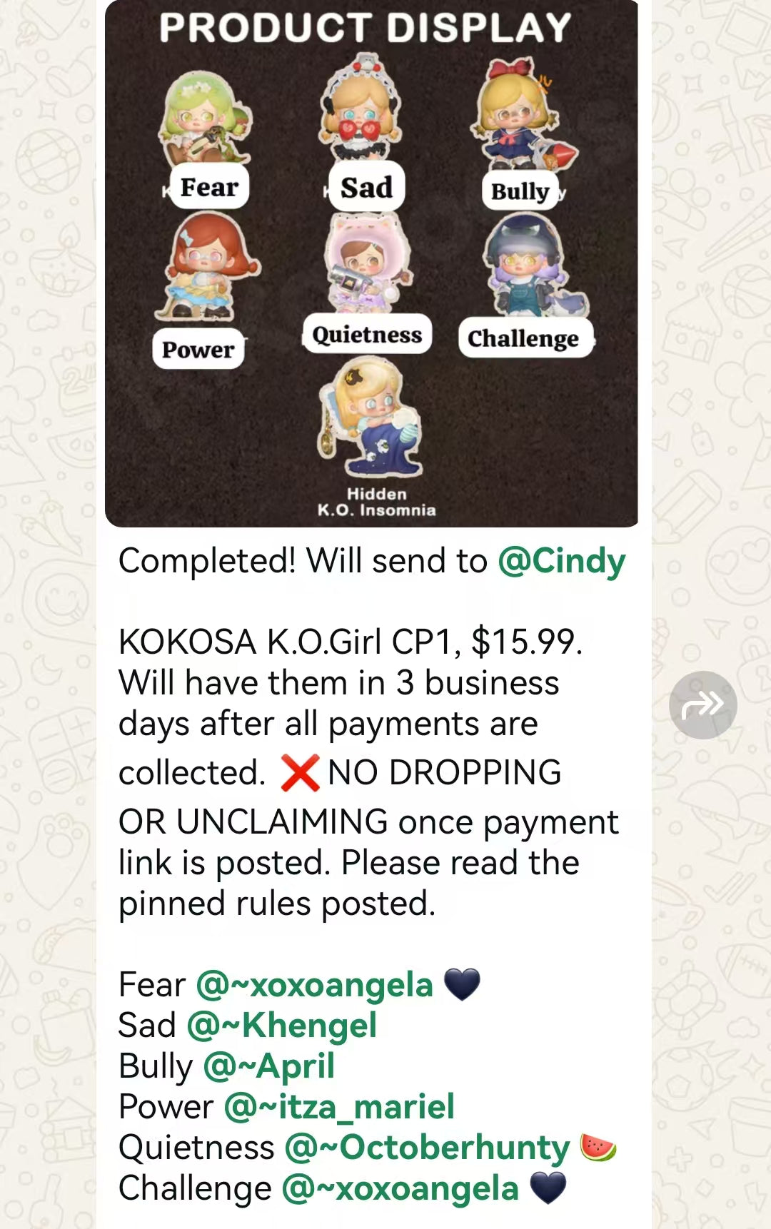 CP1 KOKOSA K.O.Girl 11.10