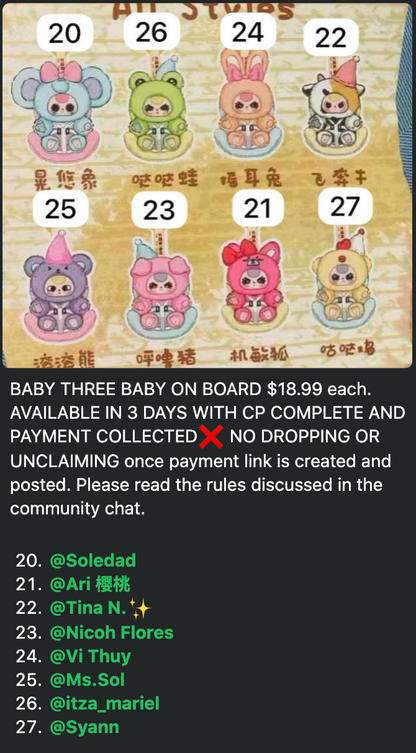 cp1-BABY THREE BABY ON BOARD 0916