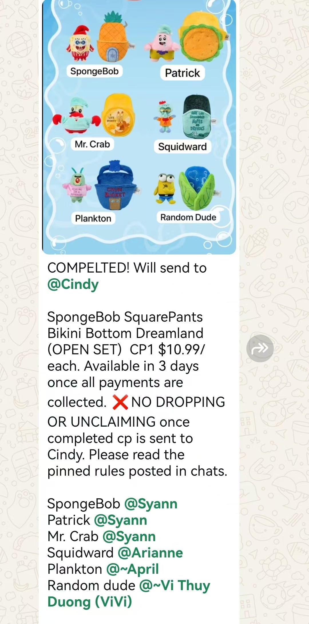 CP1 SpongeBob SquarePants Bikini Bottom Dreamland (OPEN SET) 10.27