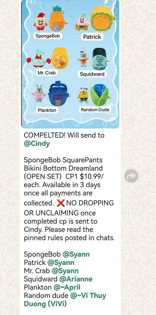 CP1 SpongeBob SquarePants Bikini Bottom Dreamland (OPEN SET) 10.27