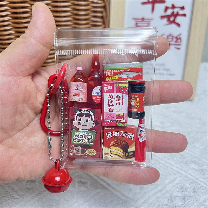 Miniature Doll Bag Food Play Bag Pendant Keychain Pendant