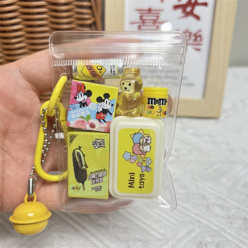 Miniature Doll Bag Food Play Bag Pendant Keychain Pendant