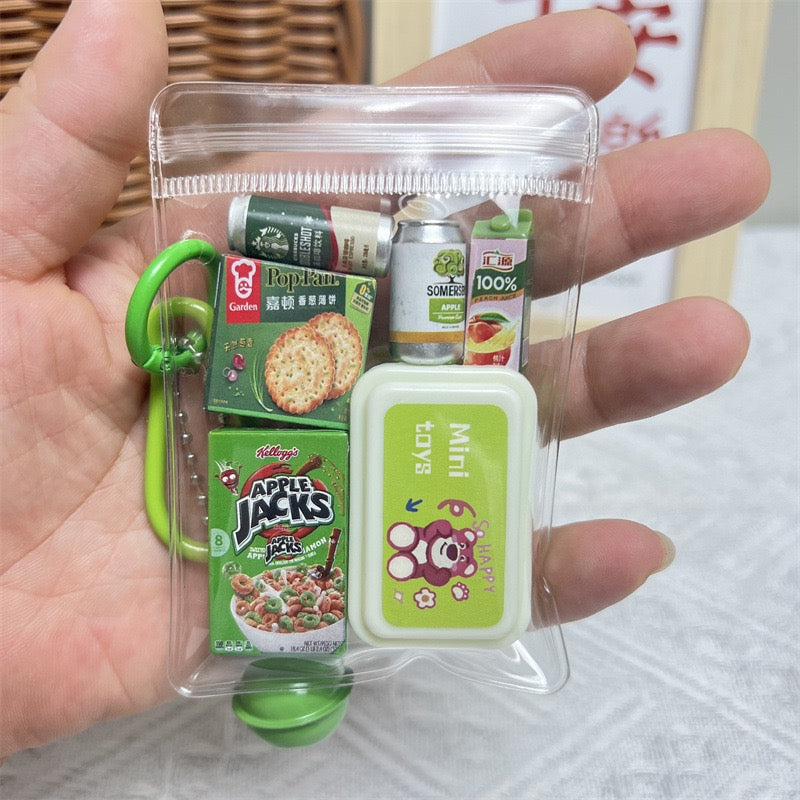 Miniature Doll Bag Food Play Bag Pendant Keychain Pendant