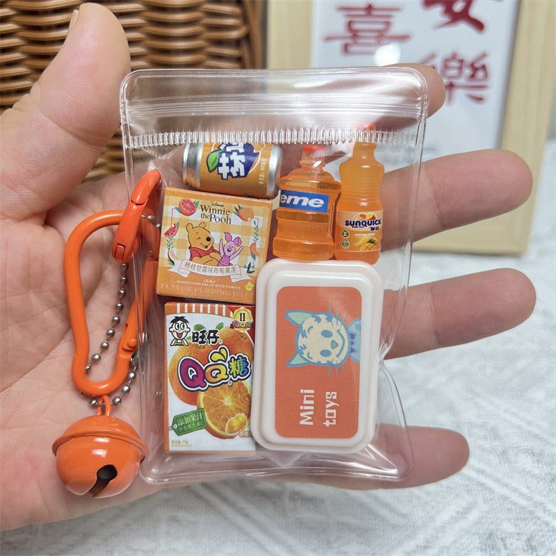 Miniature Doll Bag Food Play Bag Pendant Keychain Pendant