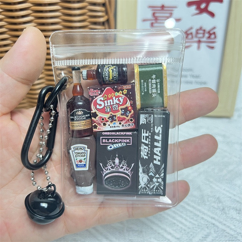 Miniature Doll Bag Food Play Bag Pendant Keychain Pendant
