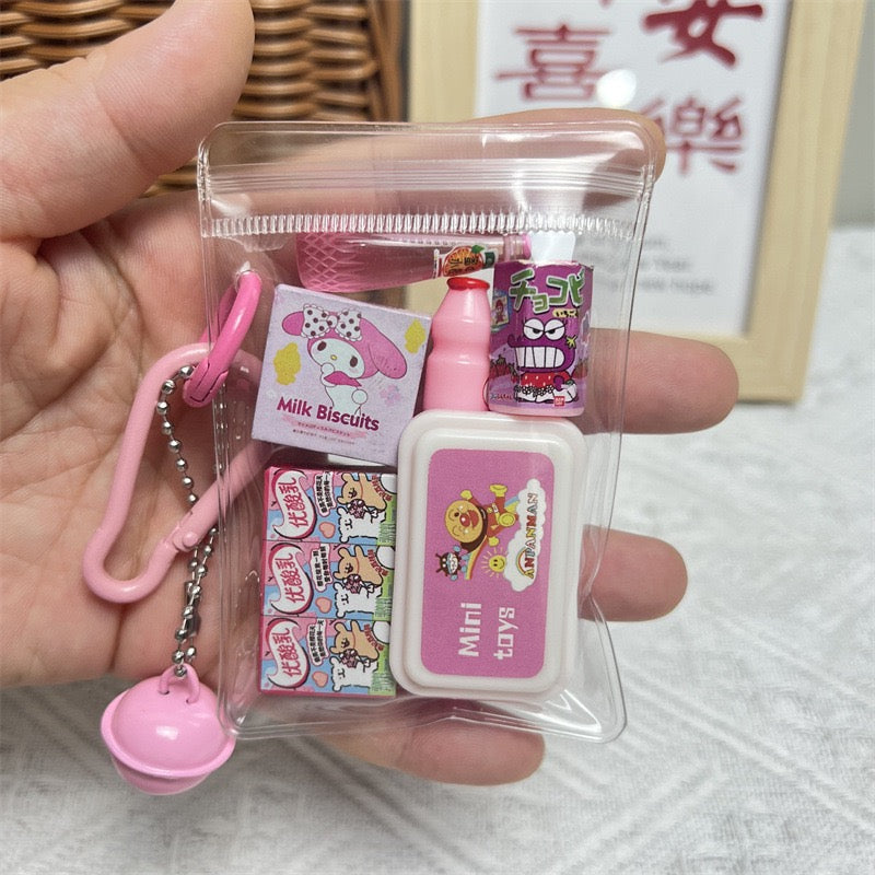 Miniature Doll Bag Food Play Bag Pendant Keychain Pendant