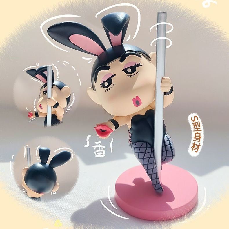 Shin-chan Crayon Fluffy Panda Bacon Figure