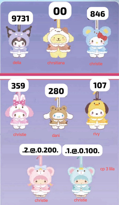 cp 3 SANRIO PLUSH 1119